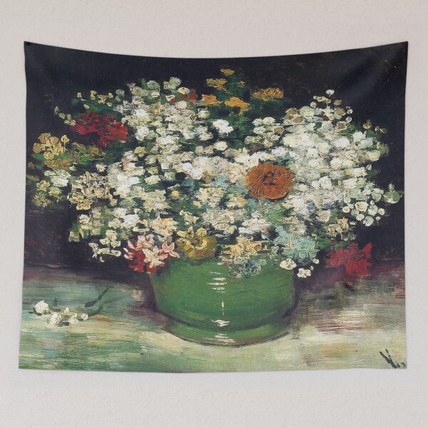 Item preview, Vincent Van Gogh - Vase With Zinnias And Other Flowers designed and sold by st1art.