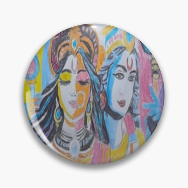 Item preview, Abstract Shiva Parvati Art – Divine Hindu Illustration with Trishul & Spiritual Energy designed and sold by AkkoAkko.