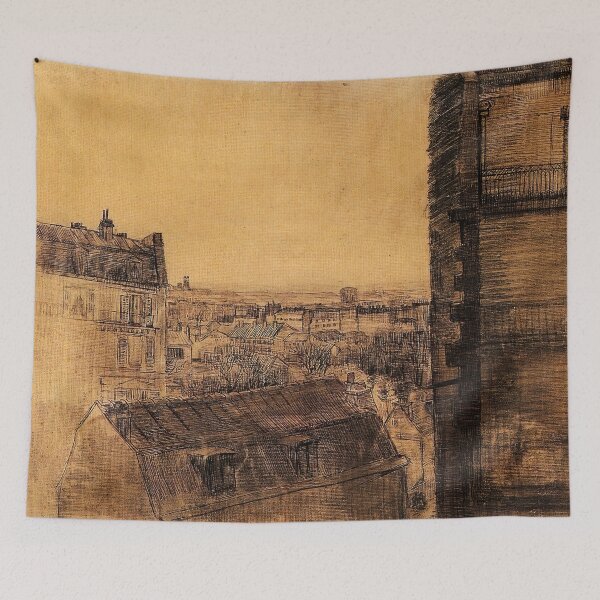 Item preview, Vincent Van Gogh - View From The Apartment In The Rue Lepic designed and sold by st1art.