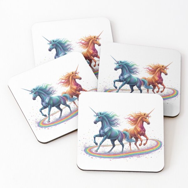 Item preview, Mystical Fantasy Animal Spirit Art-unicorns running designed and sold by harmzk90.