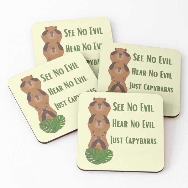 Item preview, See No Evil, Hear No Evil, Just Capybaras designed and sold by Sir Capy B.