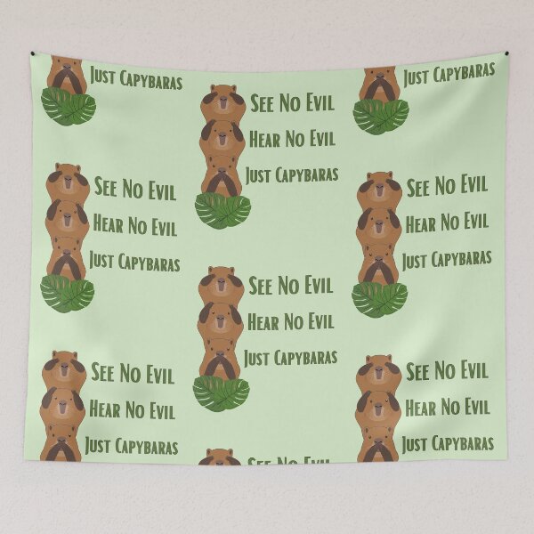 Item preview, See No Evil, Hear No Evil, Just Capybaras designed and sold by Sir Capy B.