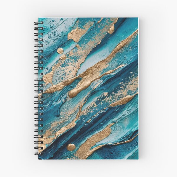 Item preview, Turquoise Gold Abstract Marble Geode Art designed and sold by Ed & Harmony.