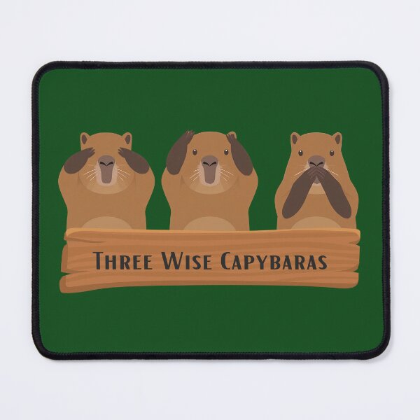 Item preview, Three Wise Capybaras – Funny Zen Animal Design designed and sold by Sir Capy B.
