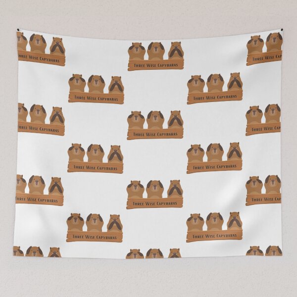 Item preview, Three Wise Capybaras – Funny Zen Animal Design designed and sold by Sir Capy B.