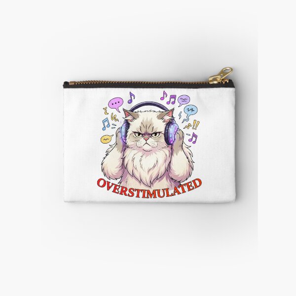 Item preview, Overstimulated Cat: Funny Sensory Overload Art designed and sold by SkinnyFlatWhite.