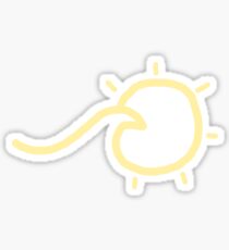 Welle in Sonne gelb Sticker