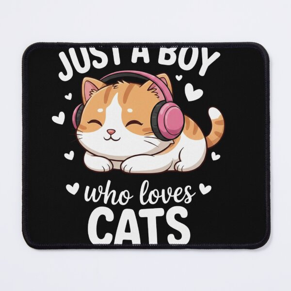 Item preview, Just a Boy Who Loves Cats - Cute Gamer Kitty designed and sold by rjjvstudio26.