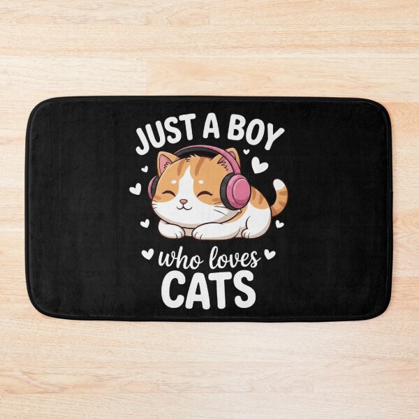 Item preview, Just a Boy Who Loves Cats - Cute Gamer Kitty designed and sold by rjjvstudio26.