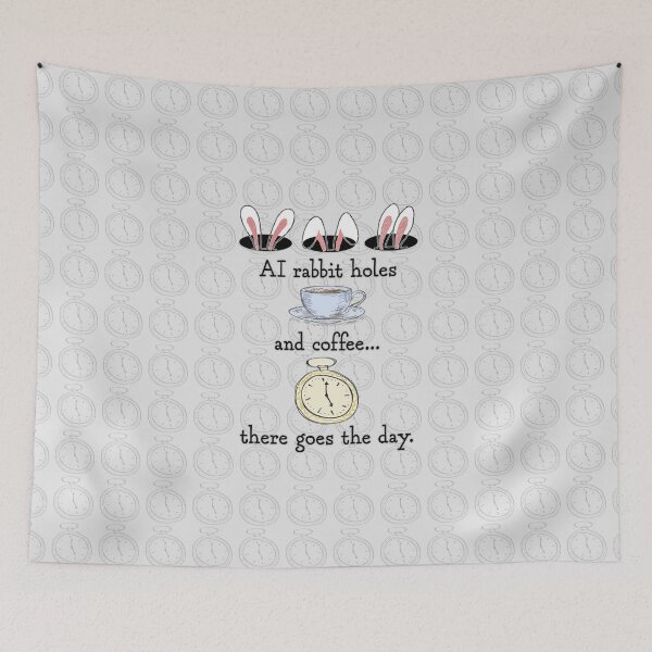Item preview, AI Rabbit Holes and Coffee. designed and sold by UltraQuirky.