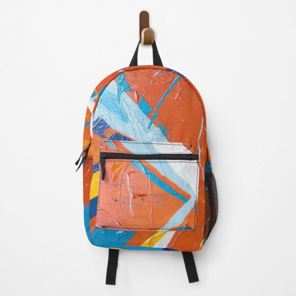 Item preview, Vibrant Orange Blue Abstract Swirl Painting designed and sold by Ed & Harmony.