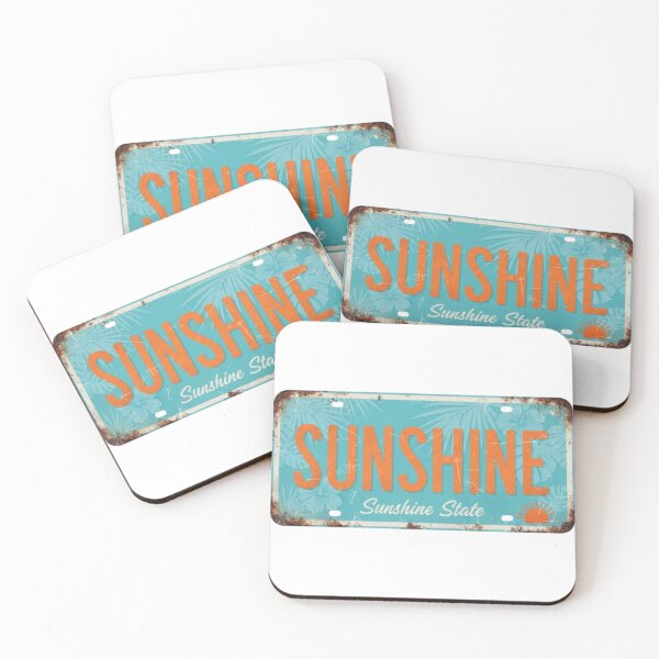 Item preview, Vintage Sunshine State License Plate | Florida Tropical Retro Decor Art designed and sold by Midnight Manor Art.