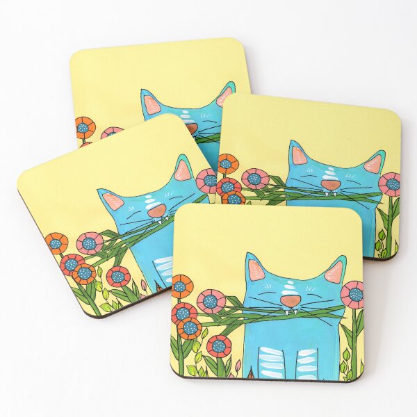 Item preview, Cat with Flowers designed and sold by artforloners78.