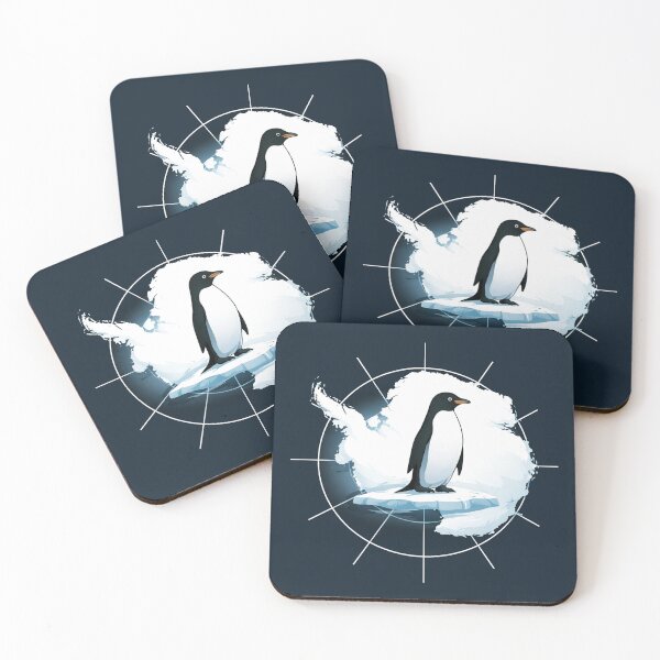 Item preview, Antarctica Penguin Emblem – Minimal Polar Explorer Design designed and sold by The Abstract Vision.