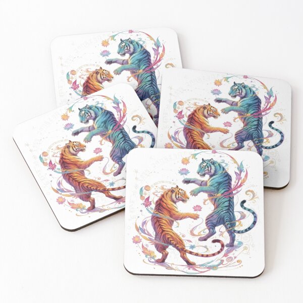 Item preview, Mystical Fantasy Animal Spirit Art - tigers designed and sold by harmzk90.