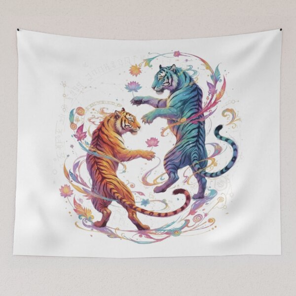 Item preview, Mystical Fantasy Animal Spirit Art - tigers designed and sold by harmzk90.