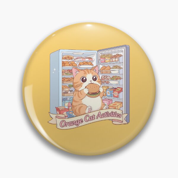 Item preview, Orange Cat Activities - Chubby Ginger Cat Eating Burger designed and sold by Glimsy.