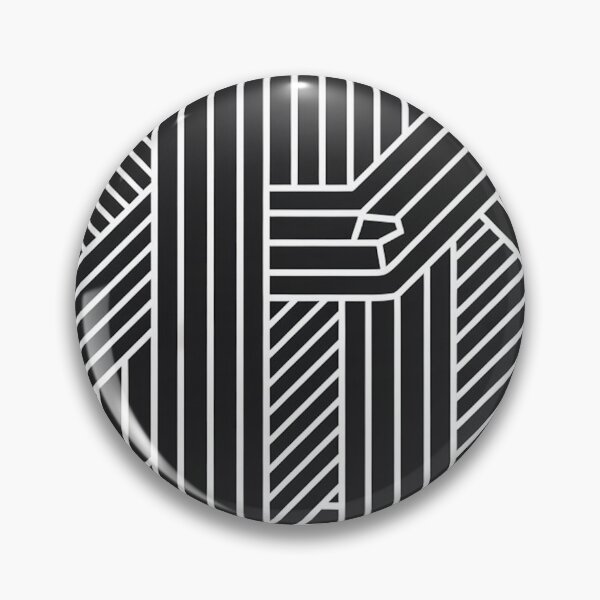 Item preview, Black White Geometric Linear Pattern designed and sold by Ed & Harmony.