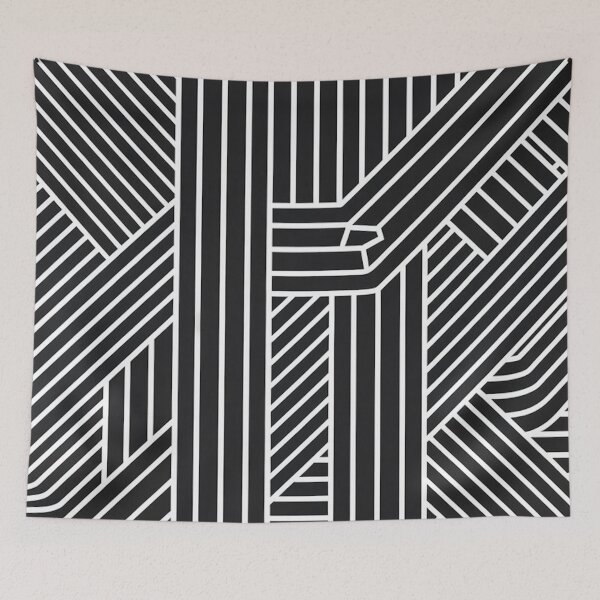 Item preview, Black White Geometric Linear Pattern designed and sold by Ed & Harmony.