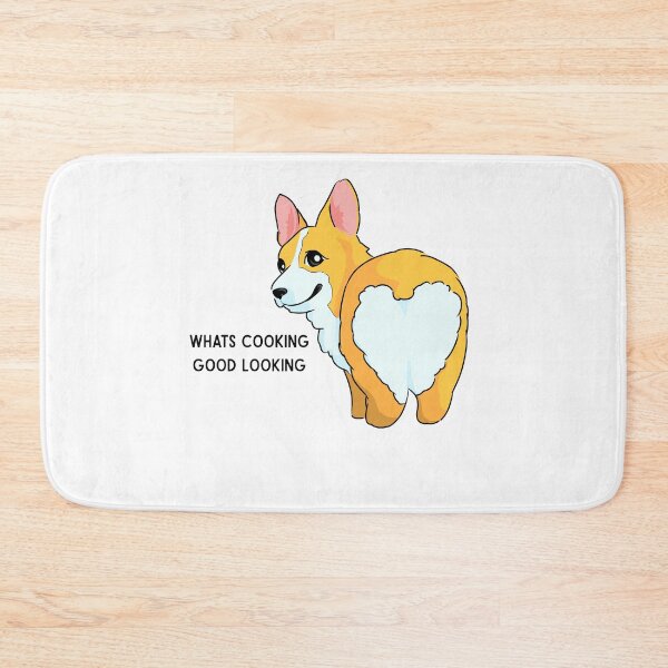 Item preview, Funny Corgi Sticker – “What’s Cooking, Good Looking?” Cute Dog Quote Cartoon Art designed and sold by EJRdesign.
