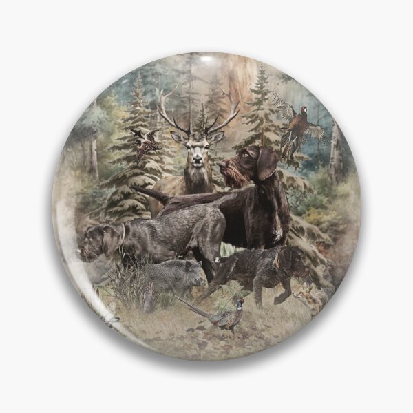 Item preview, Hunting Life, German Wirehaired Pointer – Born to Hunt designed and sold by TammyHunterArt.