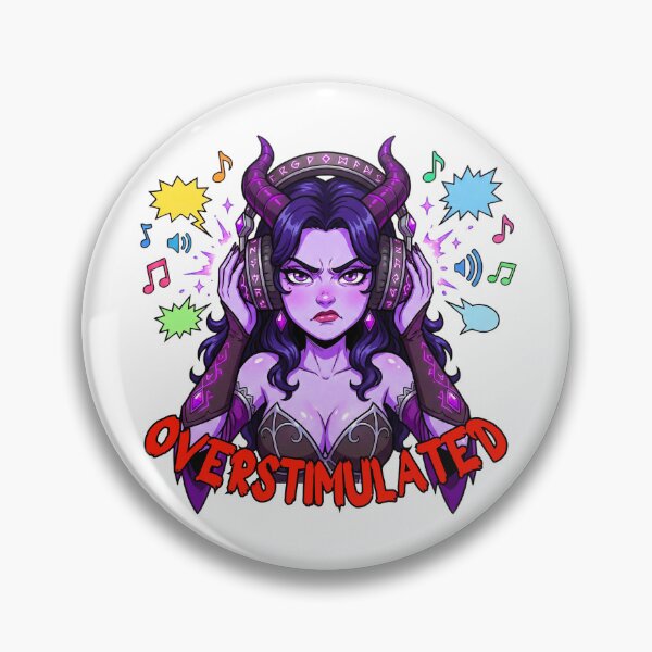 Artikelvorschau, Überreizter Tiefling: Lustige Kunst zum Thema Sinnesüberflutung entworfen und verkauft von SkinnyFlatWhite.