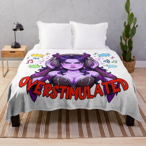 Item preview, Overstimulated Tiefling: Funny Sensory Overload Art designed and sold by SkinnyFlatWhite.