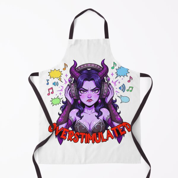 Item preview, Overstimulated Tiefling: Funny Sensory Overload Art designed and sold by SkinnyFlatWhite.