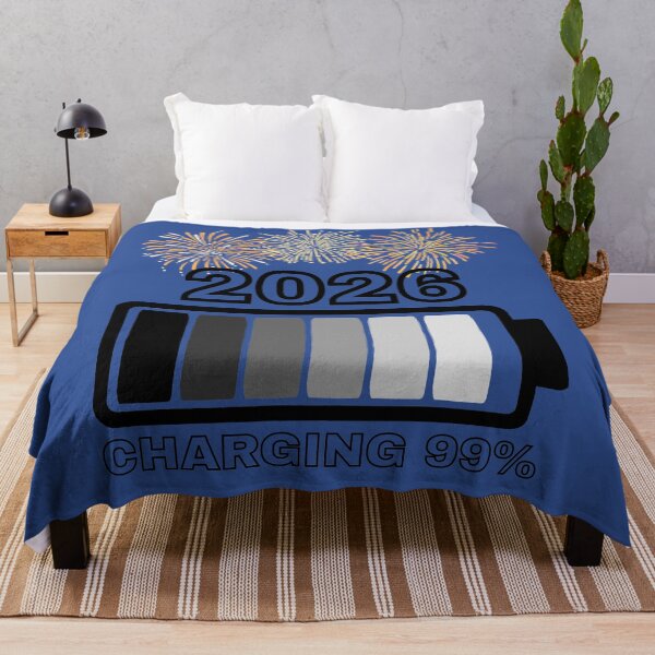 Item preview, 2026 Charging 99% – New Year Loading Battery Design designed and sold by A-Szczesniak.