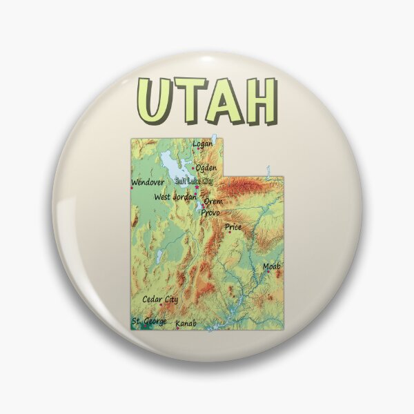 Item preview, Utah Topographic Map - Retro Nature & Adventure Style designed and sold by mashmosh.