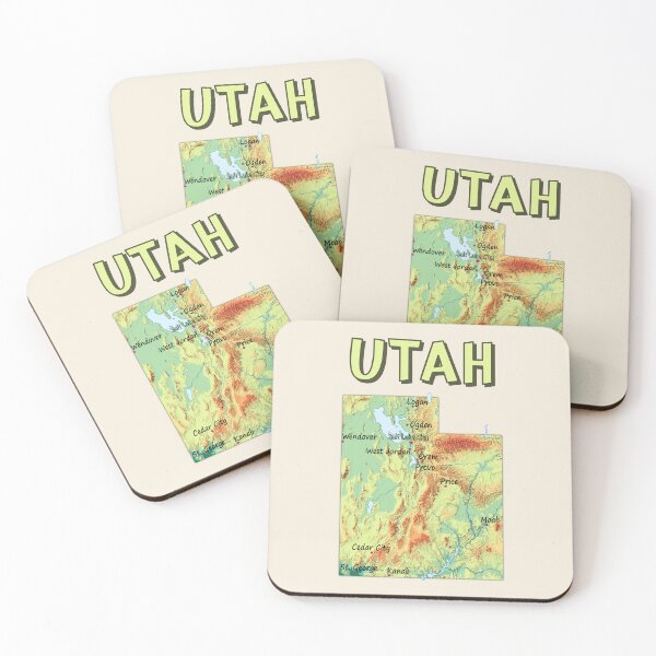 Item preview, Utah Topographic Map - Retro Nature & Adventure Style designed and sold by mashmosh.