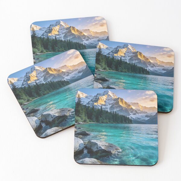 Aperçu de l'œuvre Lac de montagne immaculé au lever du soleil créée et vendue par ImgPrint.
