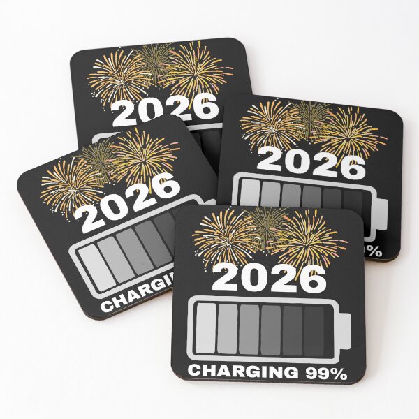 Item preview, 2026 Charging 99% – New Year Loading Battery Design designed and sold by A-Szczesniak.