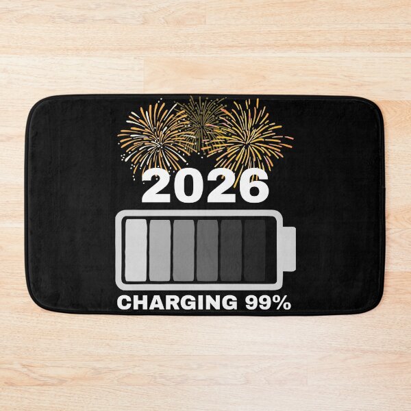 Item preview, 2026 Charging 99% – New Year Loading Battery Design designed and sold by A-Szczesniak.