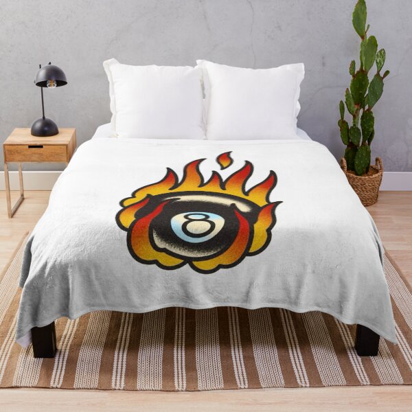 Item preview, Flaming 8 Ball Tattoo Style designed and sold by Oniyasha.