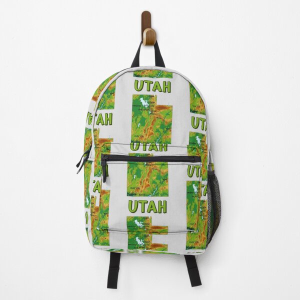 Item preview, Utah State Map - Topographic Relief & Major Cities Art designed and sold by mashmosh.