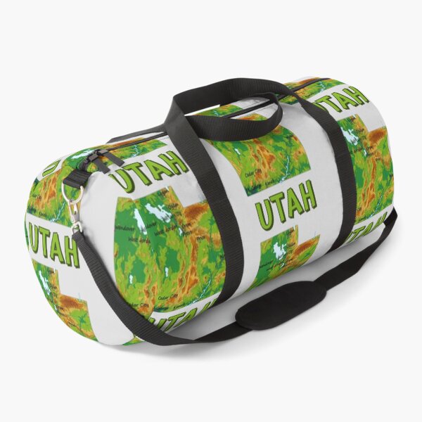 Item preview, Utah State Map - Topographic Relief & Major Cities Art designed and sold by mashmosh.
