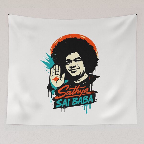Item preview, Sathya Sai Baba Street Art designed and sold by Anniko Art Studio.