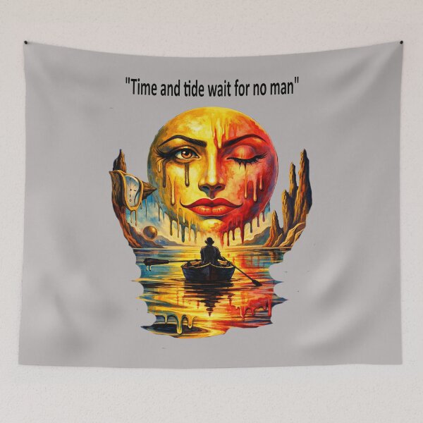 Item preview, Surreal Moon. Time and tide wait for no man.  designed and sold by Natart1004.