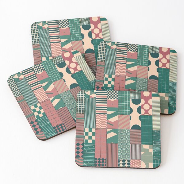 Item preview, Retro Geometric Patchwork Multicolor Pattern designed and sold by Ed & Harmony.