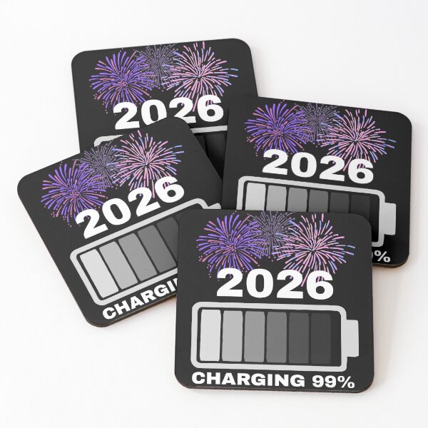 Item preview, 2026 Charging 99% – New Year Loading Battery Design designed and sold by A-Szczesniak.