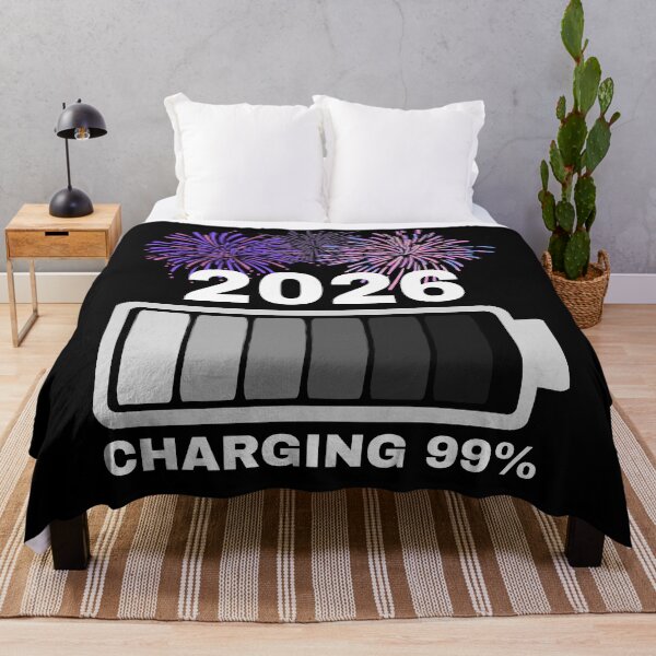 Item preview, 2026 Charging 99% – New Year Loading Battery Design designed and sold by A-Szczesniak.