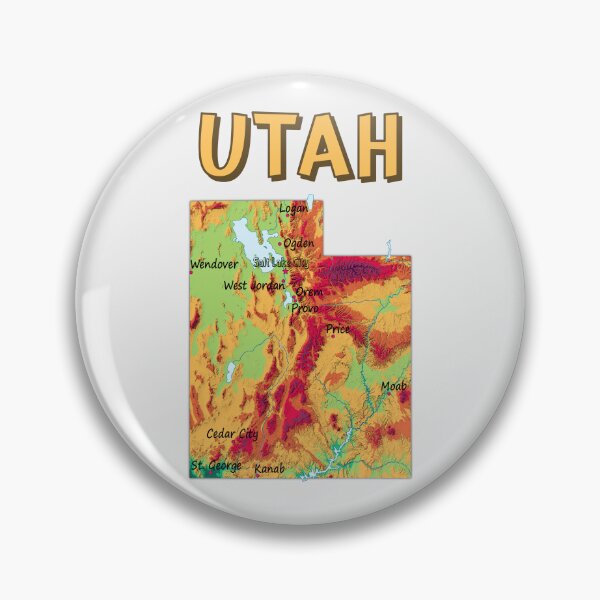 Item preview, Utah State Topographic Map Art designed and sold by mashmosh.