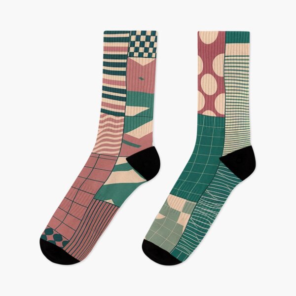 Item preview, Retro Geometric Patchwork Multicolor Pattern designed and sold by Ed & Harmony.