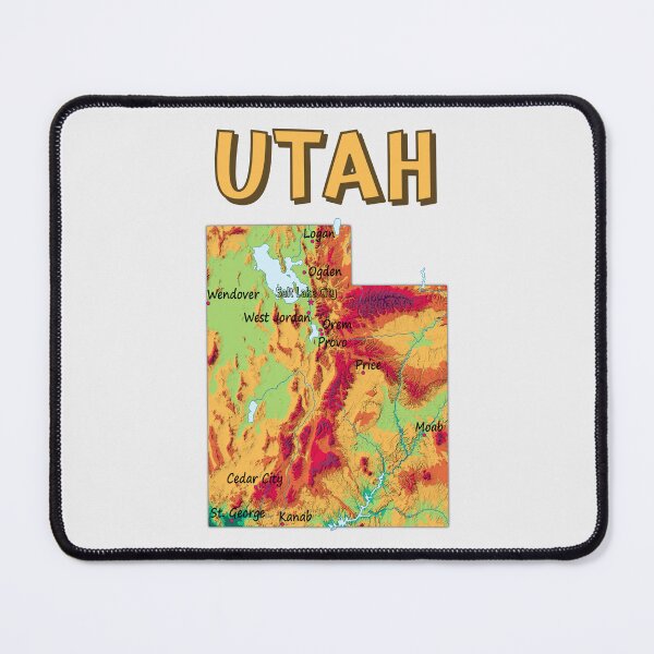 Item preview, Utah State Topographic Map Art designed and sold by mashmosh.