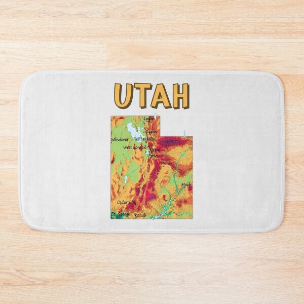 Item preview, Utah State Topographic Map Art designed and sold by mashmosh.