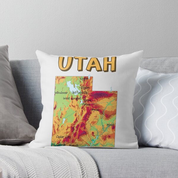 Item preview, Utah State Topographic Map Art designed and sold by mashmosh.