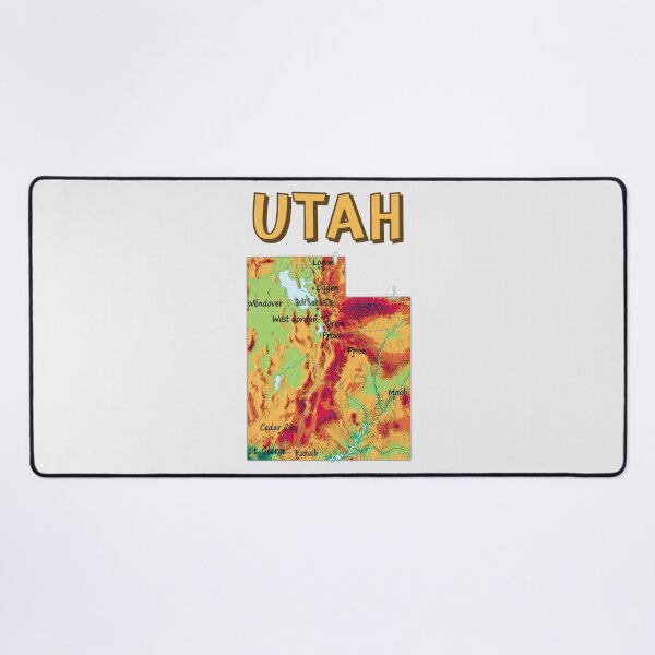 Item preview, Utah State Topographic Map Art designed and sold by mashmosh.