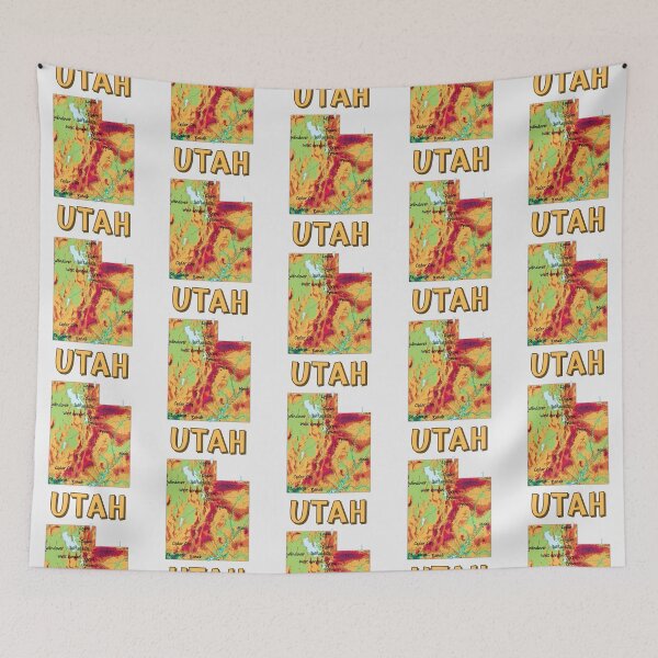 Item preview, Utah State Topographic Map Art designed and sold by mashmosh.