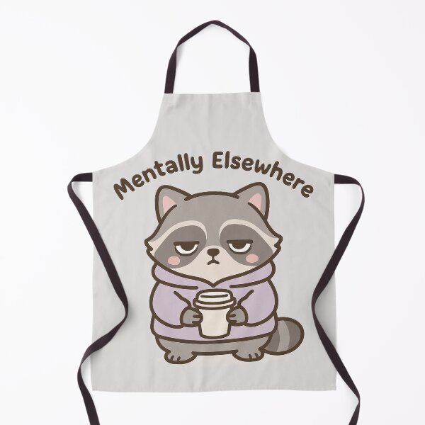 Item preview, Kawaii Raccoon Mentally Elsewhere Coffee & Fatigue designed and sold by Serge-Design.